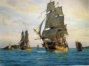 unknow artist Seascape, boats, ships and warships.81 oil painting reproduction